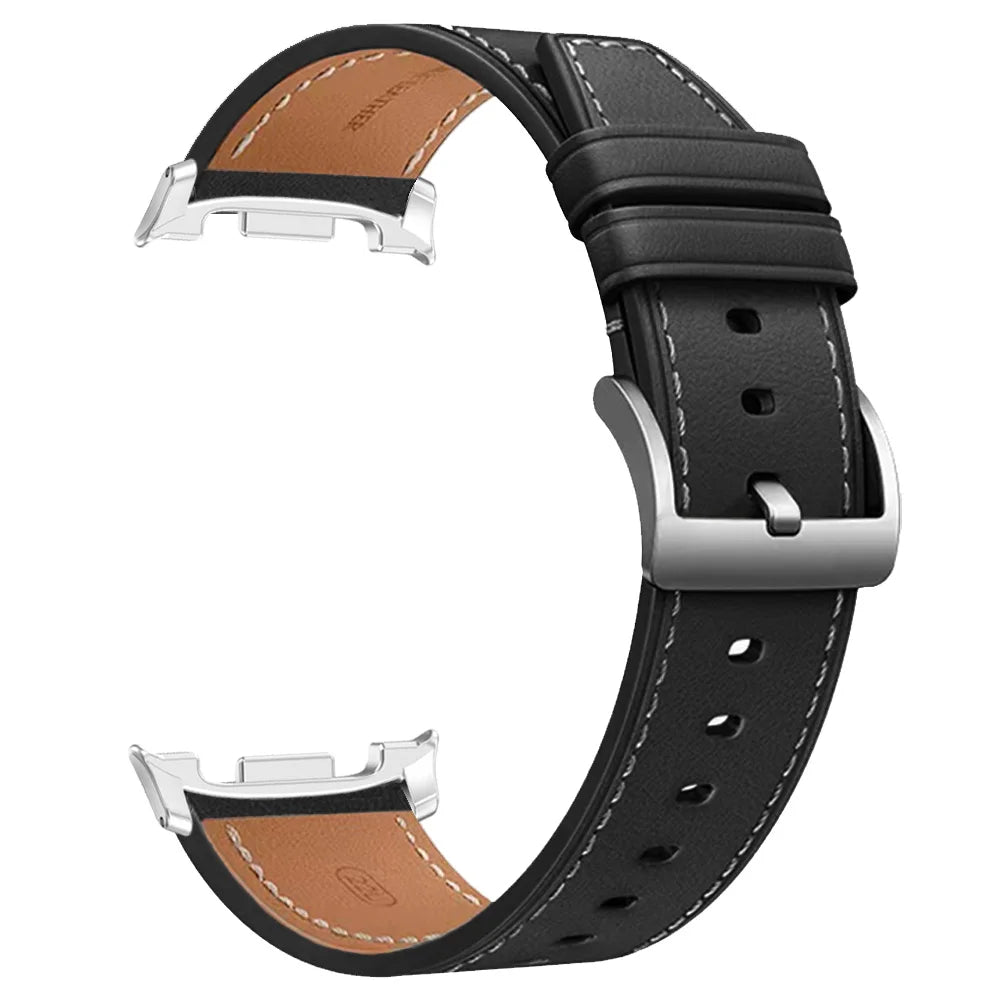 Lederarmband für Smartwatch mit polierter Schließe für 40-46-mm-Uhren – Stilvolles Armband-Zubehör | Sansoti