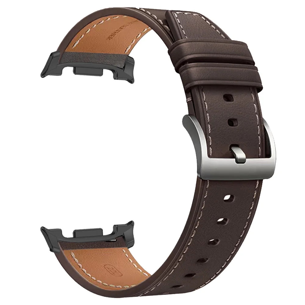 Lederarmband für Smartwatch mit polierter Schließe für 40-46-mm-Uhren – Stilvolles Armband-Zubehör | Sansoti
