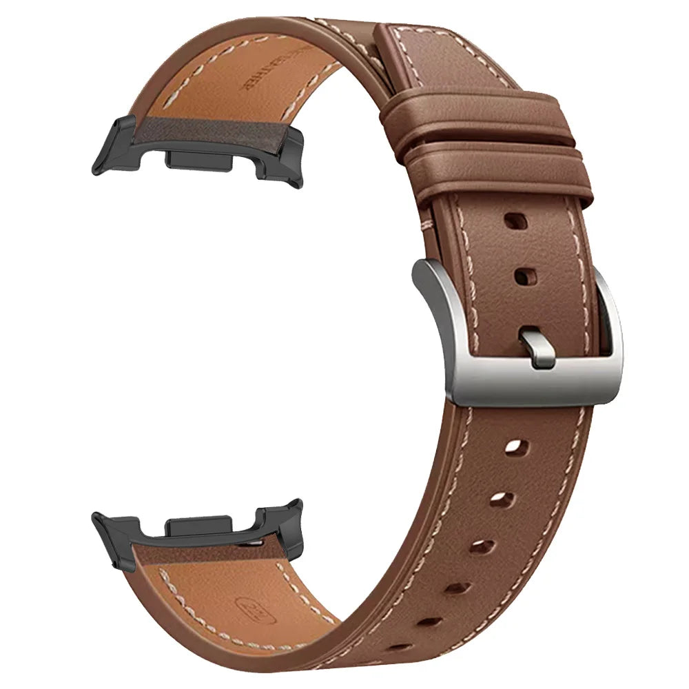 Lederarmband für Smartwatch mit polierter Schließe für 40-46-mm-Uhren – Stilvolles Armband-Zubehör | Sansoti