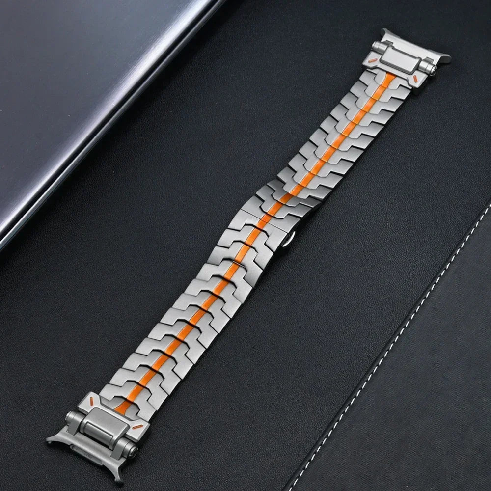 RVS Smartwatch Schakelband Gepolijst 40mm 44mm 46mm Verstelbaar Metalen Horlogebandje Premium Kwaliteit | Sansoti