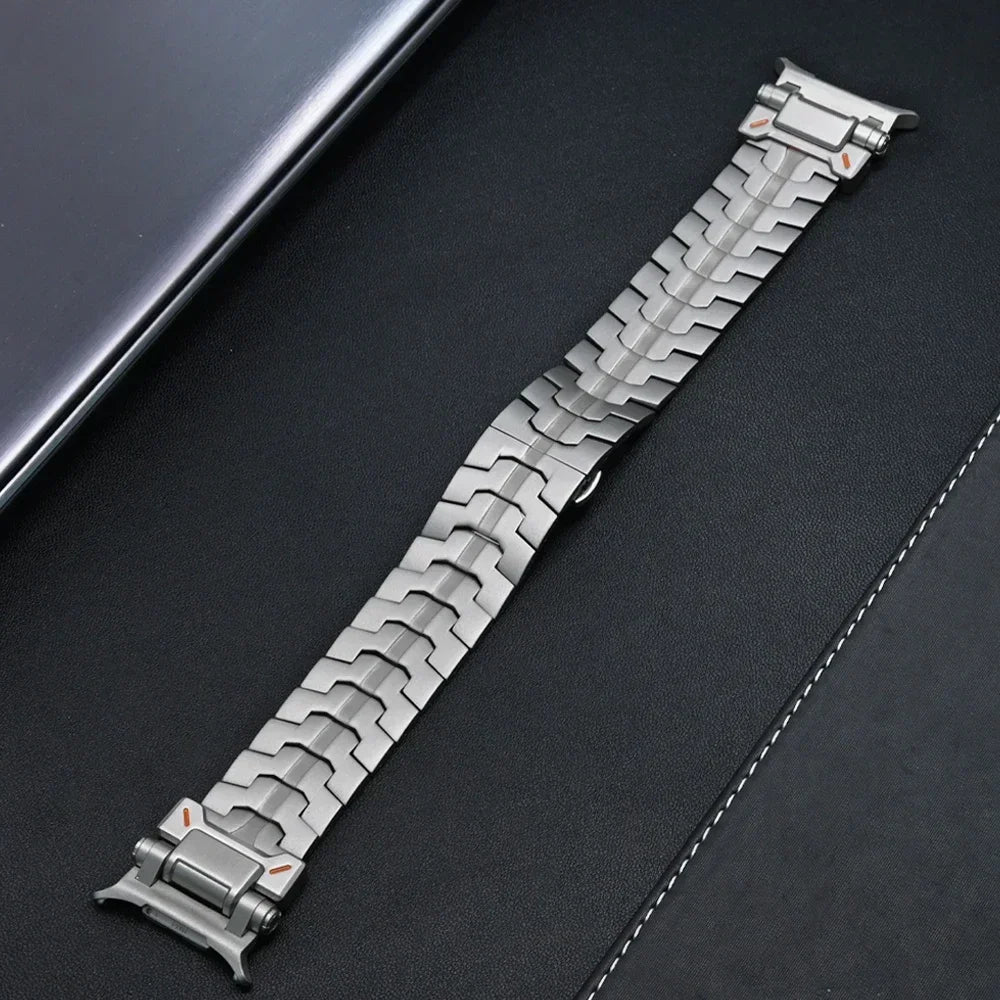 RVS Smartwatch Schakelband Gepolijst 40mm 44mm 46mm Verstelbaar Metalen Horlogebandje Premium Kwaliteit | Sansoti