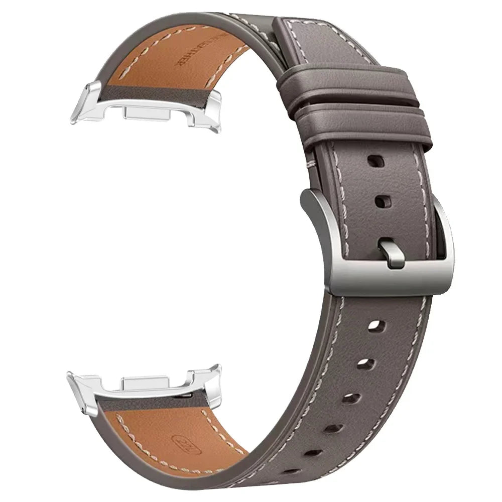 Lederarmband für Smartwatch mit polierter Schließe für 40-46-mm-Uhren – Stilvolles Armband-Zubehör | Sansoti