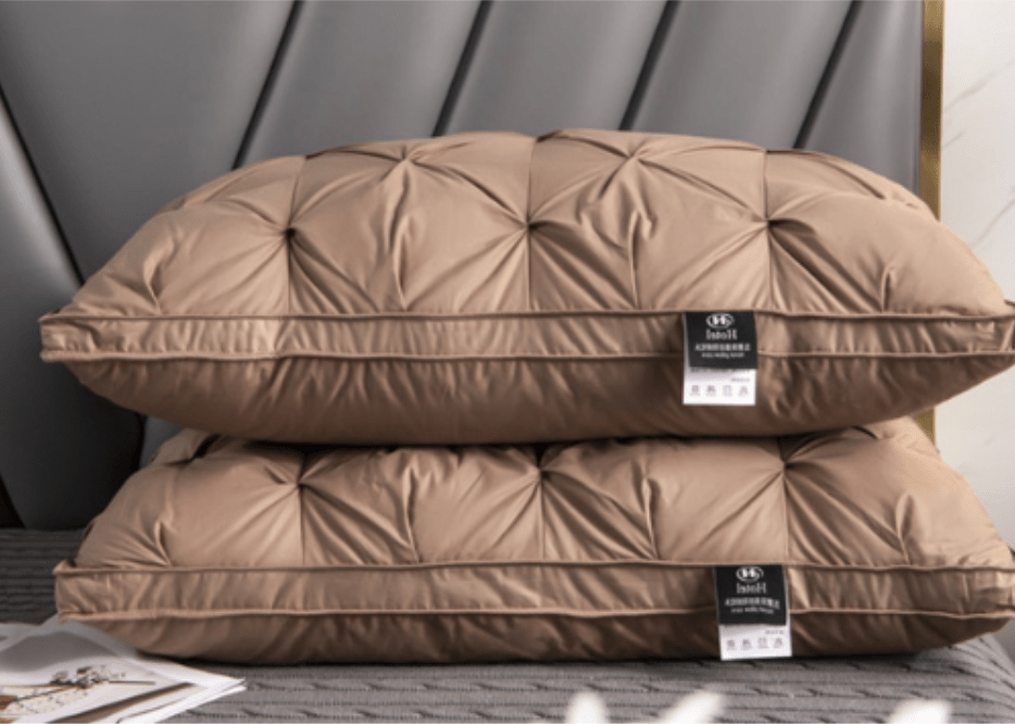 Down Pillow with Neck Support – 48x74 cm Breathable Goose Down Sleeping Pillow for Optimal Night's Sleep | Sansoti