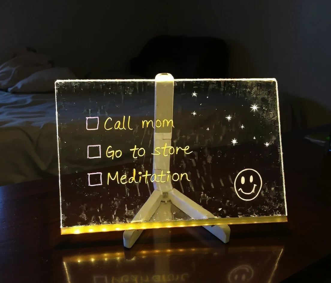 LED Lichtbord voor Tekenen en Notities – Herbruikbaar Schrijfbord met Neon Markeringen | Sansoti
