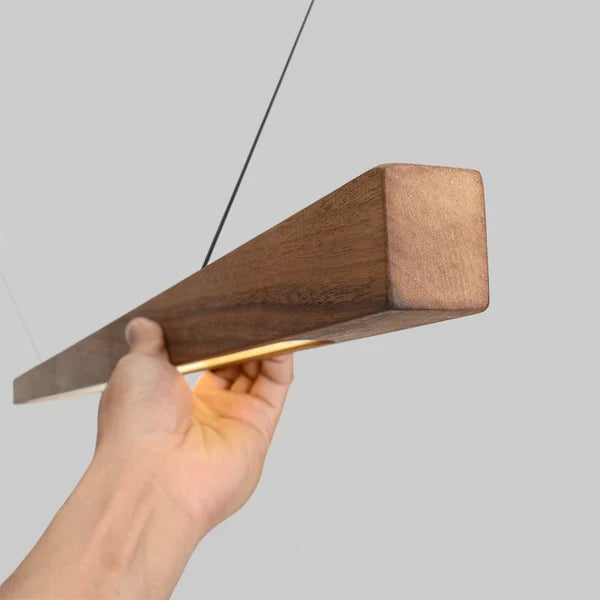 Hanglamp Hout LED Keukeneiland Verstelbaar Eethoek Bar Sfeervol Scandinavisch Design Warm Licht Dimbaar | Sansoti