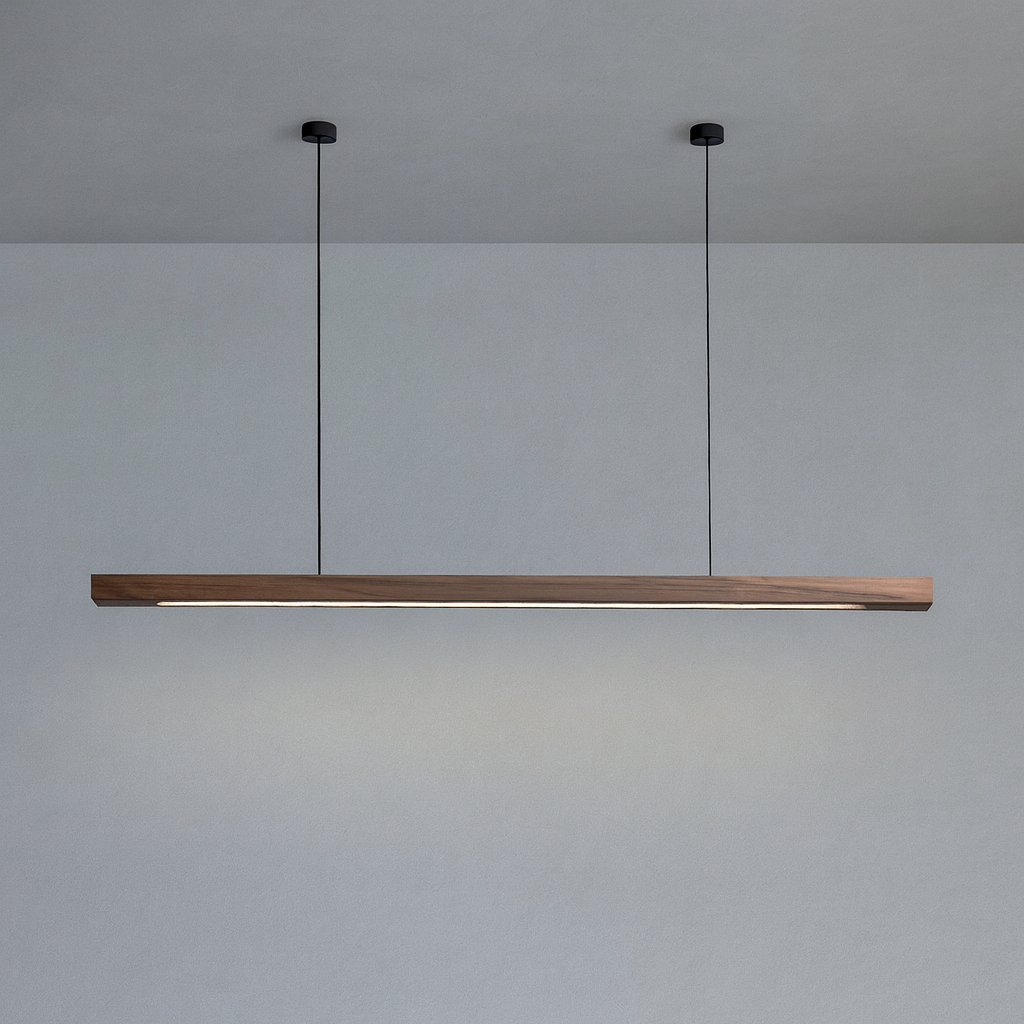 Hanglamp Hout LED Keukeneiland Verstelbaar Eethoek Bar Sfeervol Scandinavisch Design Warm Licht Dimbaar | Sansoti