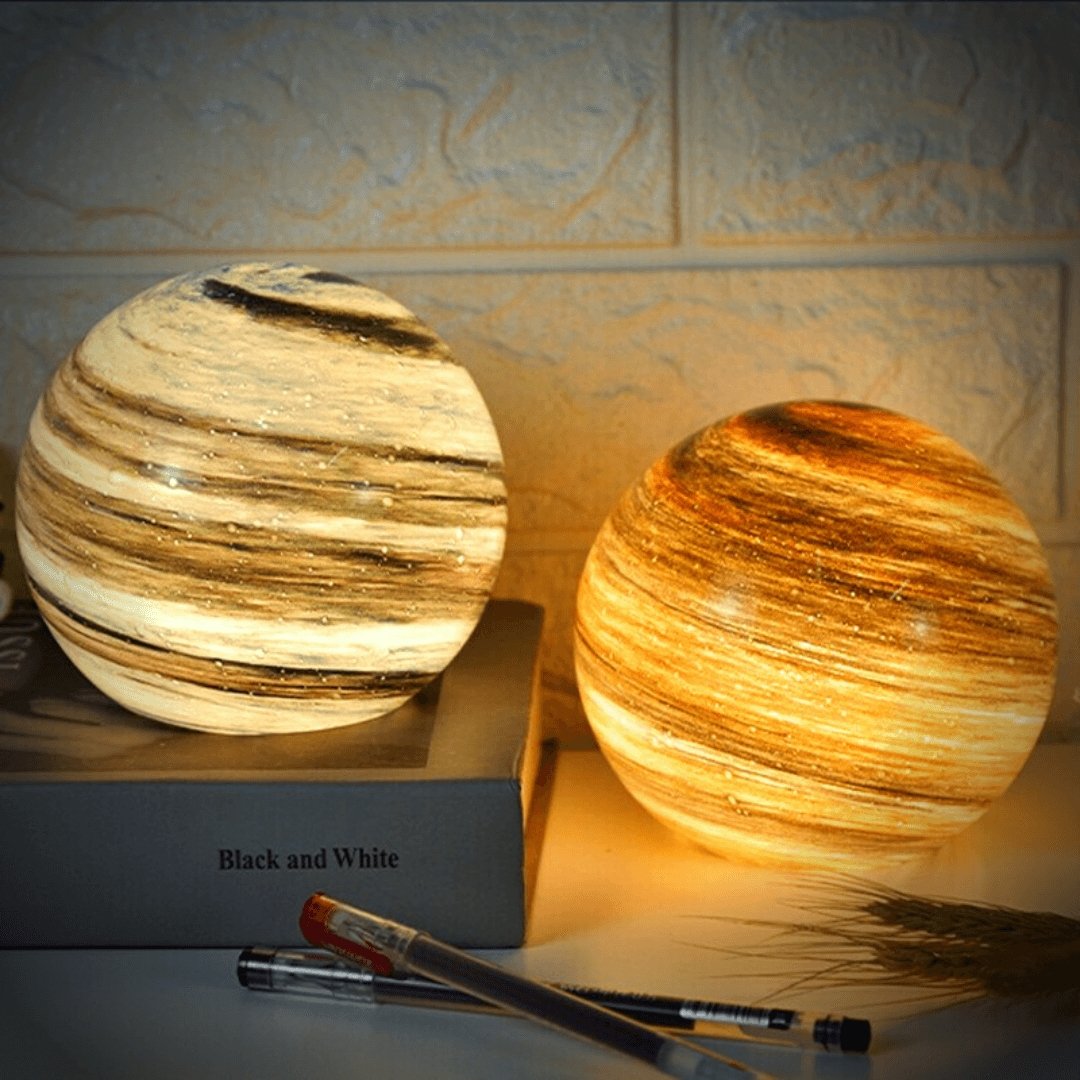 Maanlamp Glas 12 15 cm LED 16 Kleuren USB Tafellamp Slaapkamer Woonkamer Sfeerverlichting Nachtlamp | Sansoti