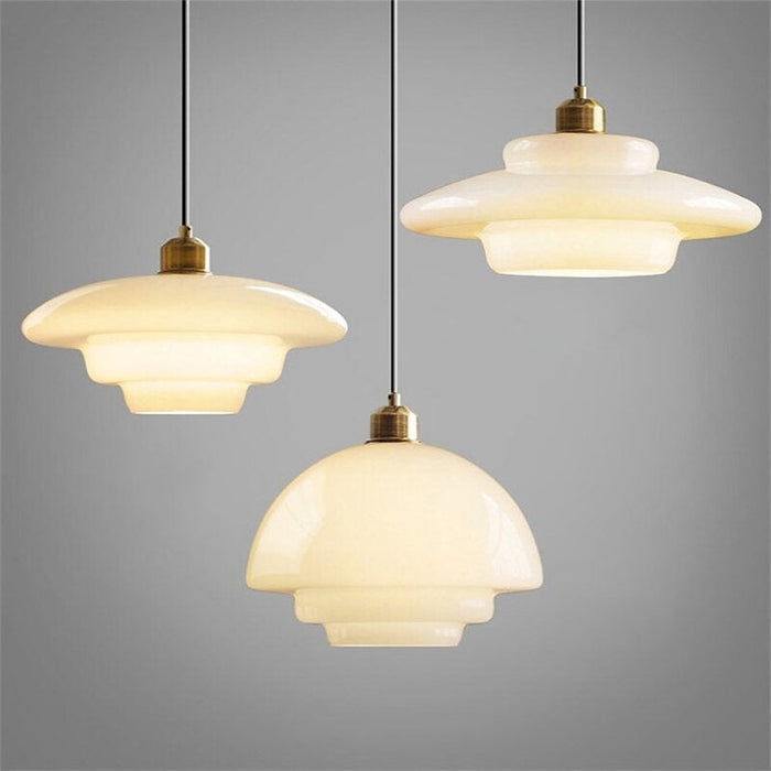 Hanglamp Wit Glas Messing Mid-Century Modern Design Verstelbare Kabel Eetkamer Woonkamer Keuken Melkglas Pendellamp Retro