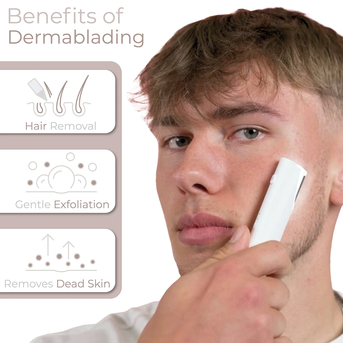 Sonic Dermaplaning Device with LED Lighting for Facial Care, Exfoliation, and Skin Improvement at Home | Sansoti