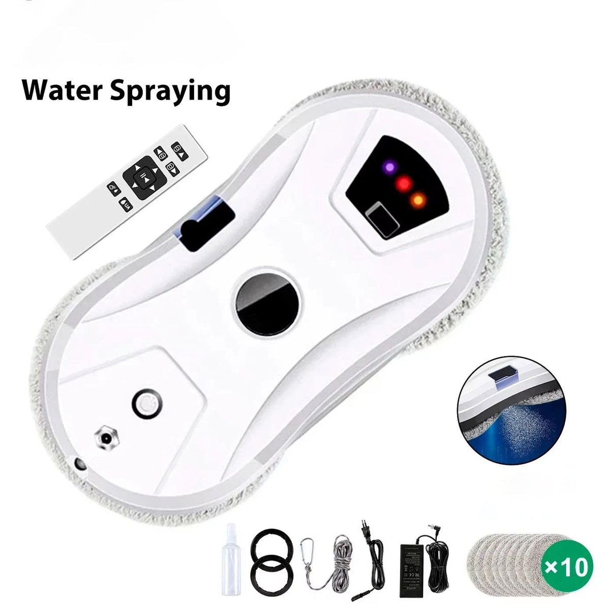 Automatic Window-Cleaning Robot with AI Control and Water-Spray Technology for a Streak-Free Result | Sansoti