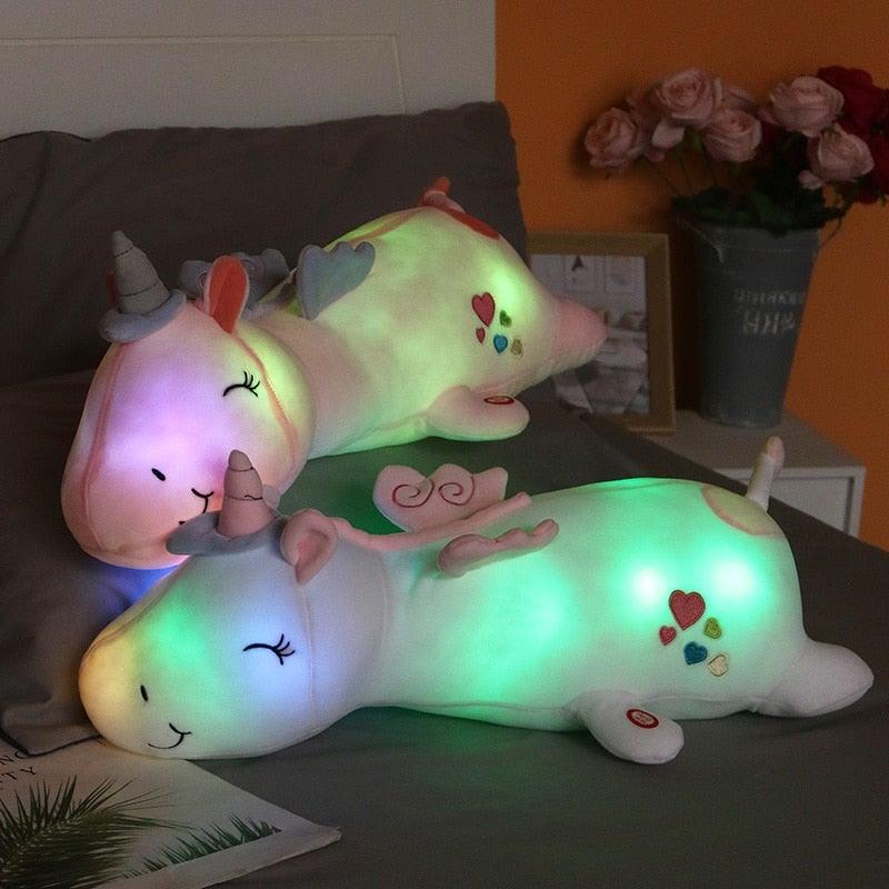 Glowing Plush Unicorn with LED Lighting 60cm Plush Night Light Toy for Children's Bedroom | Sansoti