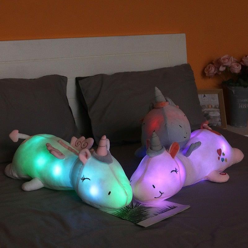 Glowing Plush Unicorn with LED Lighting 60cm Plush Night Light Toy for Children's Bedroom | Sansoti