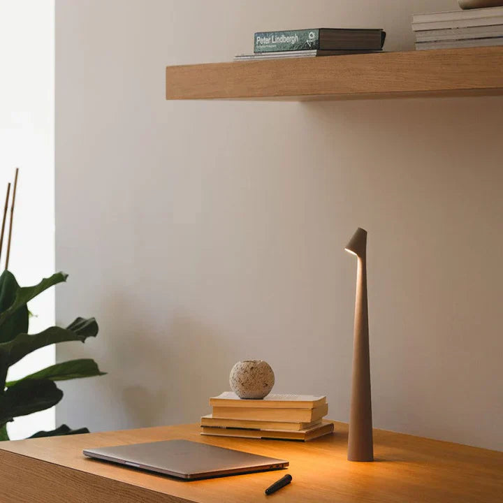 Rechargeable Table Lamp with Dimmable Warm Light and Touch Control | Aluminum Designer Lamp for Indoor and Outdoor | 20 Hours Usage Time | Sansoti