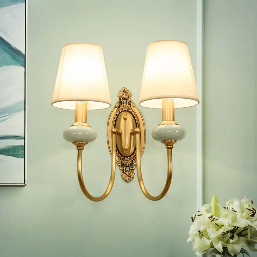 Gouden Wandlamp met Verstelbare Arm – Elegante Metalen Wandverlichting voor Klassiek Interieur | Sansoti