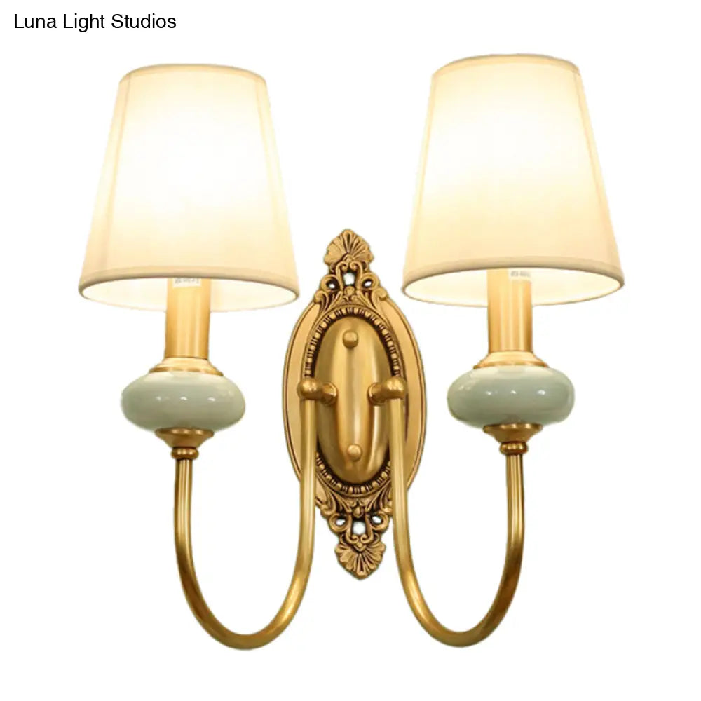 Gouden Wandlamp met Verstelbare Arm – Elegante Metalen Wandverlichting voor Klassiek Interieur | Sansoti