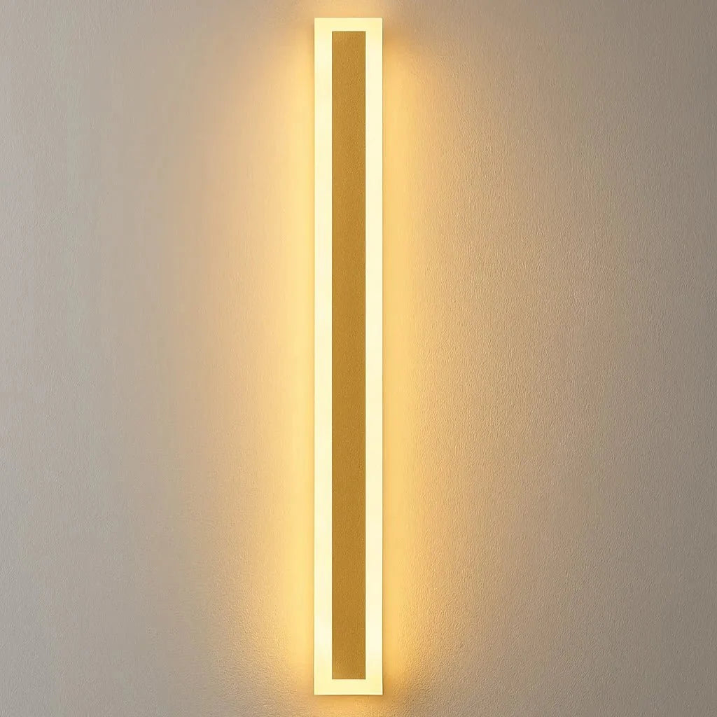 LED-Außenwandlampe Gold IP65 Wasserdicht Dimmbar 30–120 cm Lineares Design Moderne Fassadenbeleuchtung Gartenbeleuchtung Terrasse | Sansoti