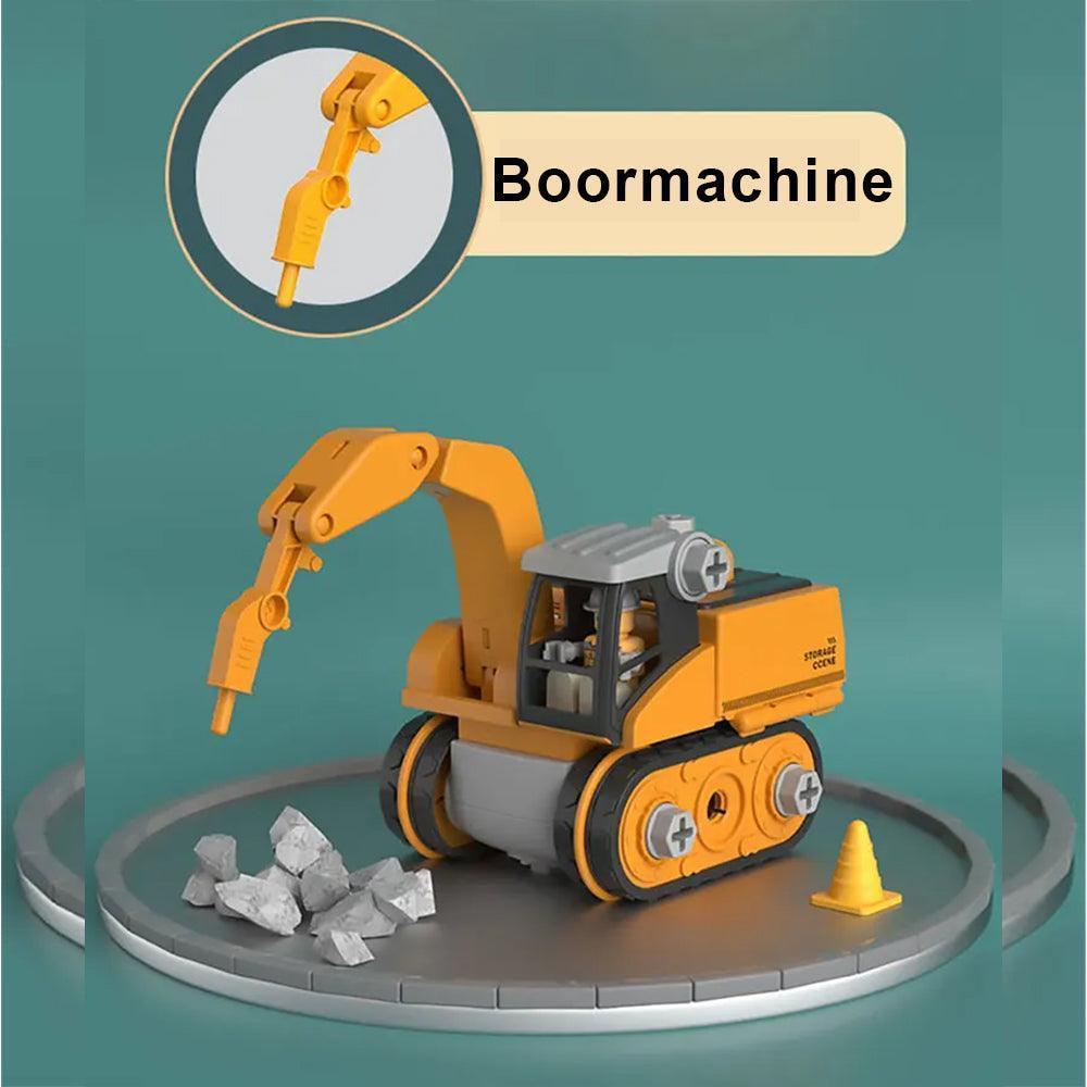 Educatief Bouwspeelgoed Graafmachine met Schroevendraaier voor Motoriekontwikkeling en Constructief Spelen | Sansoti
