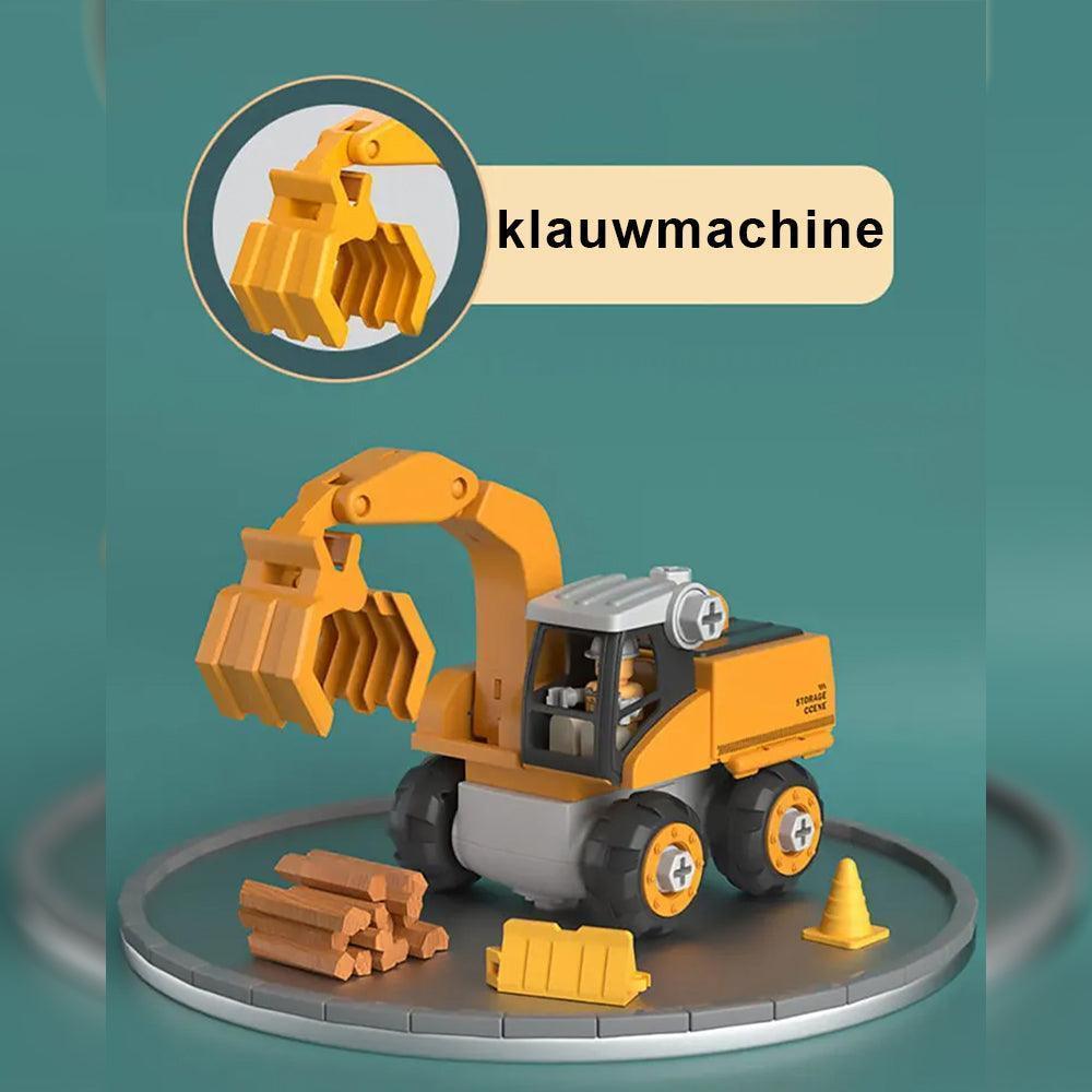 Educatief Bouwspeelgoed Graafmachine met Schroevendraaier voor Motoriekontwikkeling en Constructief Spelen | Sansoti