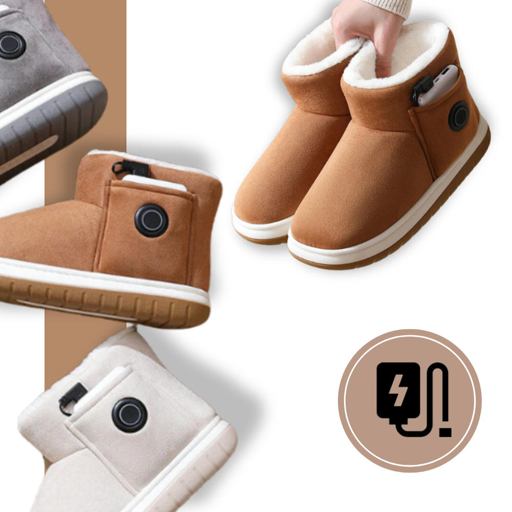 Verwarmde Winterschoenen met Grafeen Technologie 3 Warmtestanden Oplaadbare Accu Zachte Voering Lichtgewicht Comfortabel Draagbaar Verstelbare Temperatuur | Sansoti