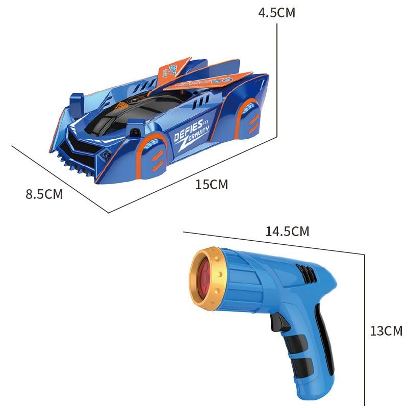 Wandklimmende Bestuurbare Auto met Laserbesturing – Plafond Muur Vloer RC Raceauto met LED Verlichting | Sansoti