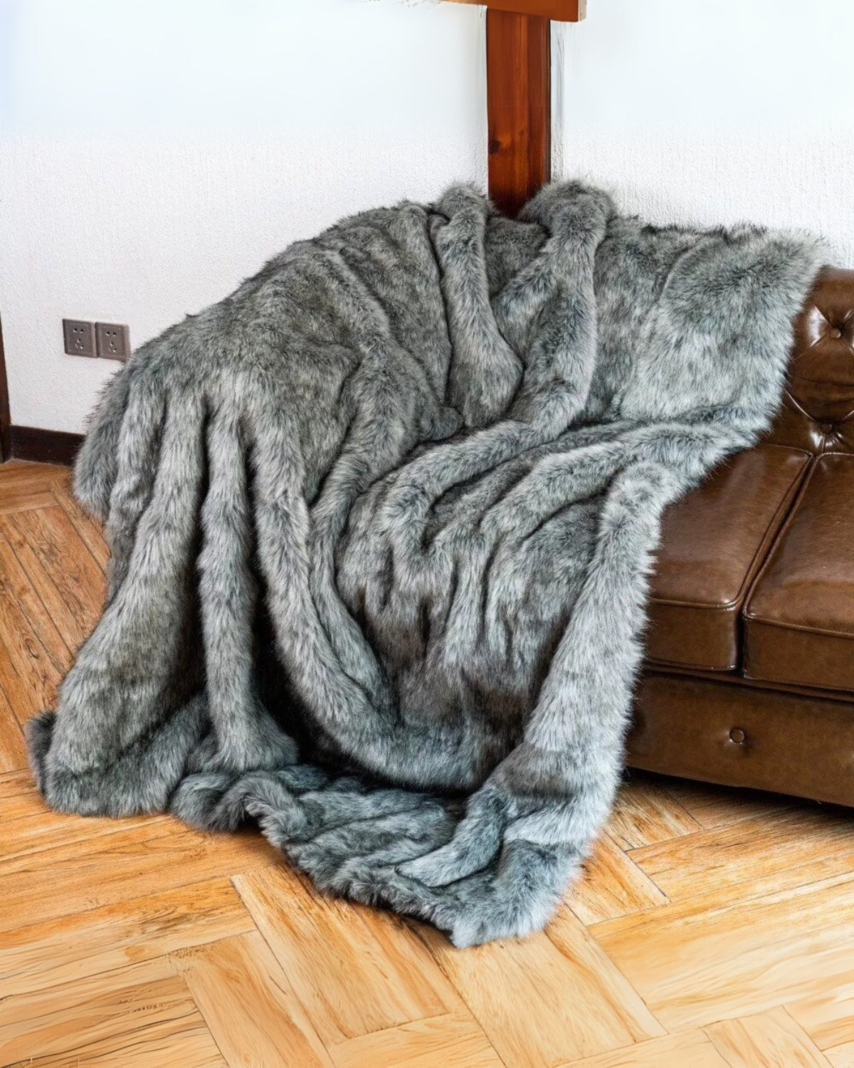 Imitatiebont Plaid 127x152cm of 150x200cm Wit Bruin Grijs Goud Scandinavische Woonkamer Slaapkamer Decoratieve Luxe Zachte Textiel Premium Woondeken | Sansoti