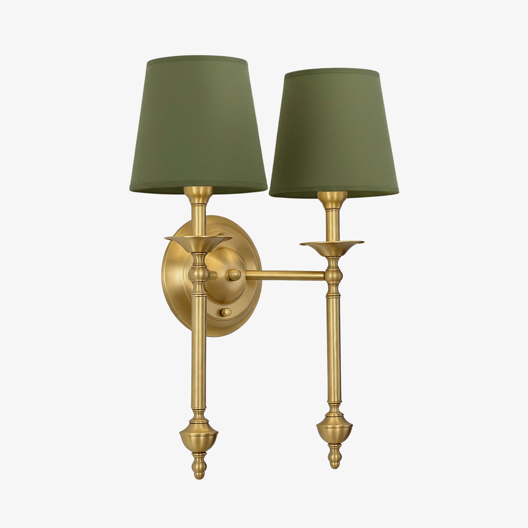 Stoffen Wandlamp met Vintage Koperen Afwerking – Sfeervolle Verlichting voor Hal, Slaapkamer en Woonkamer | Sansoti