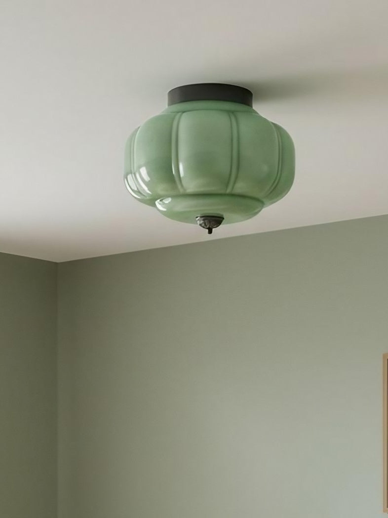 Retro Plafondlamp met Melkglazen Kap – Verfijnde Semi-Flush Mount Verlichting voor Moderne Interieurs | Sansoti