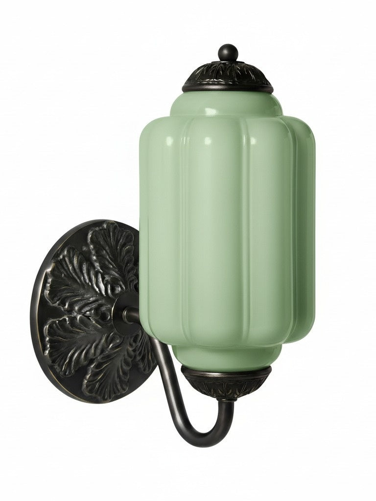 Melkglazen Wandlamp Eloise voor Hal en Slaapkamer | Vintage Wandverlichting met Melkwit Glas | Sansoti