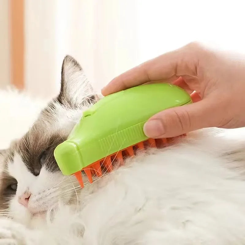 Opvouwbare Huisdierenkam met Versterkende Spray — Ontklitborstel met Watermist voor Verzorging van Honden en Katten | Sansoti