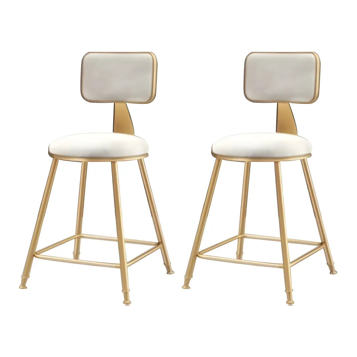 Tabouret de Bar en Velours Luxe avec Dossier et Piètement Métallique Doré – Chaise de Bar Glamour Moderne pour Îlot de Cuisine et Bar à Domicile | Restfield