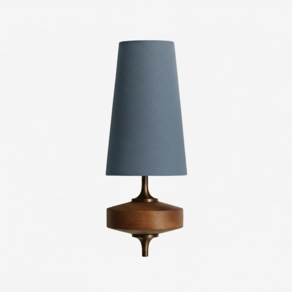 Retro Wandlamp met Stoffen Kap – Vintage Verlichting voor Slaapkamer | Sansoti