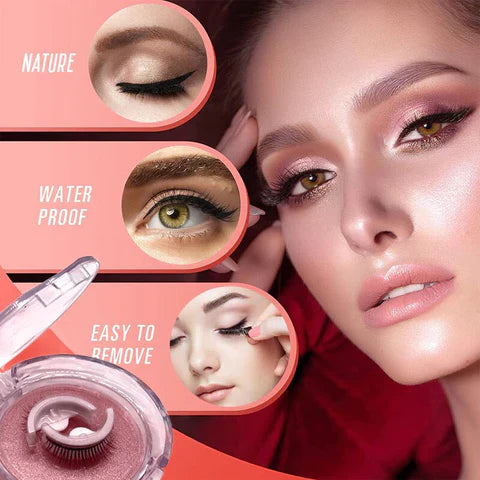 Zelfklevende Kunstwimpers met Herbruikbare Kleefstrips - 3 Seconden Bevestiging zonder Lijm voor Natuurlijke Look | Sansoti