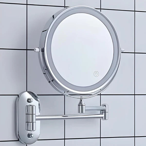 Miroir de maquillage LED éclairé pour salle de bain et maquillage | Grossissant et rechargeable | Restfield
