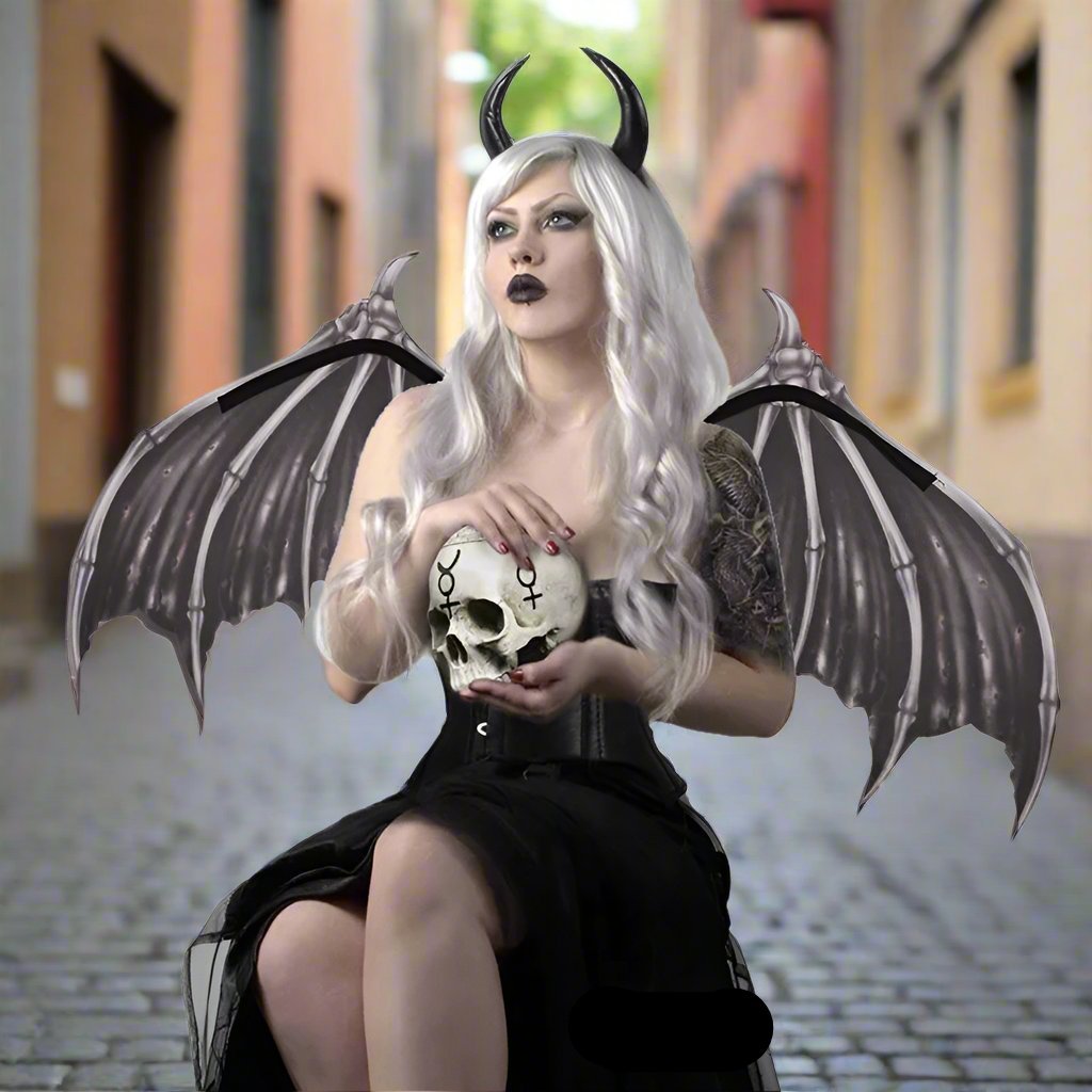 Accessoire cosplay Ailes 3D Ange et Démon Fête à thème Halloween Costume Décoration Noir Blanc Carnaval | Sansoti
