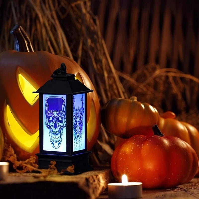 Decoratieve LED-lantaarn met Flakkerlicht Halloween Sfeerverlichting Binnen Buiten Tuin Tuindecoratie Sfeerlamp | Sansoti