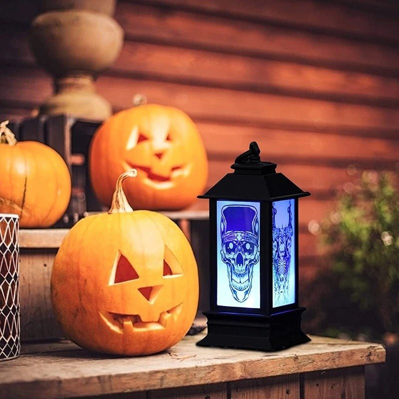 Decoratieve LED-lantaarn met Flakkerlicht Halloween Sfeerverlichting Binnen Buiten Tuin Tuindecoratie Sfeerlamp | Sansoti