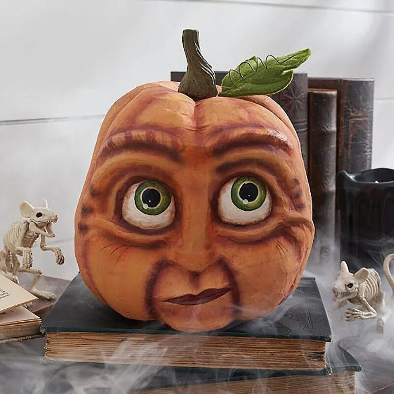 Kürbisfigur Gartendekoration Halloween Harz Wetterfest Lustiges Gartenornament Festdekoration Außendekoration | Sansoti
