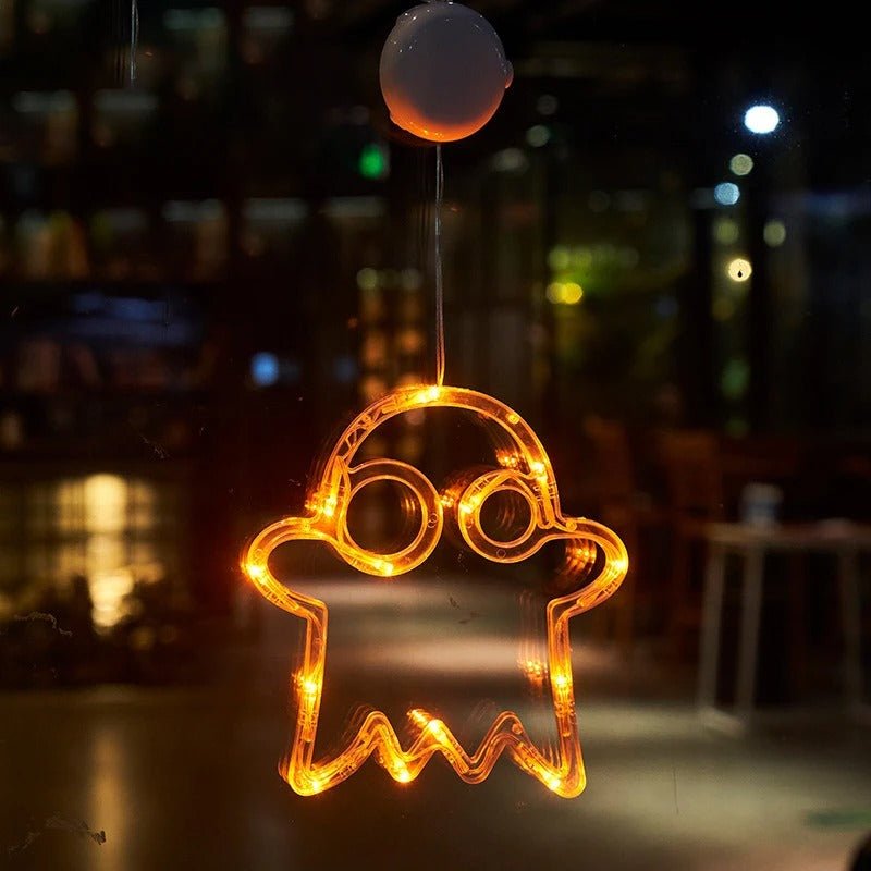 Halloween LED Suction Cup Lighting Creepy Window Ornament Decorative Mood Lighting Party Decoration | Sansoti