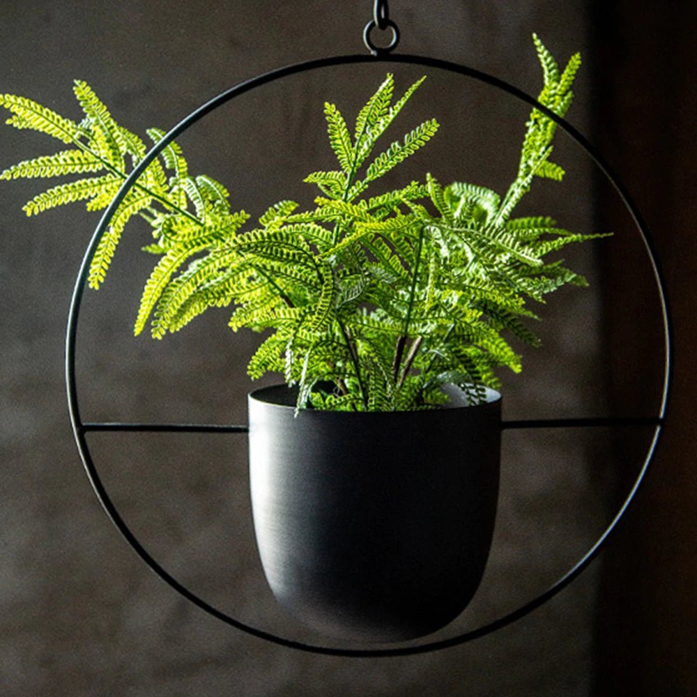Hangende Plantenpot met Metalen Ring voor Kruiden en Vetplanten Binnen | Sansoti