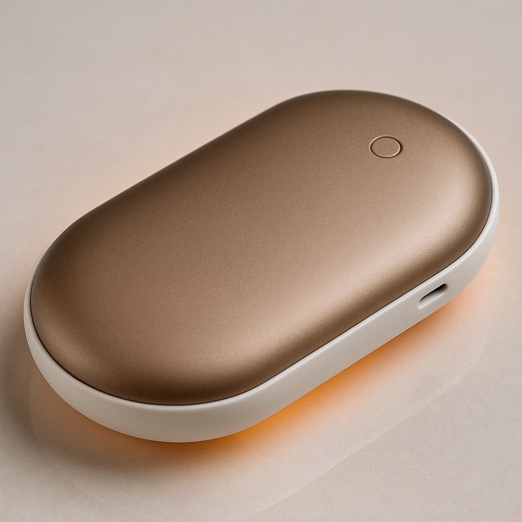 Elektrische Handwarmer met Powerbank Oplaadbaar USB 5200mAh Taschenwärmer Zilver Goud Roségoud Blauw | Sansoti