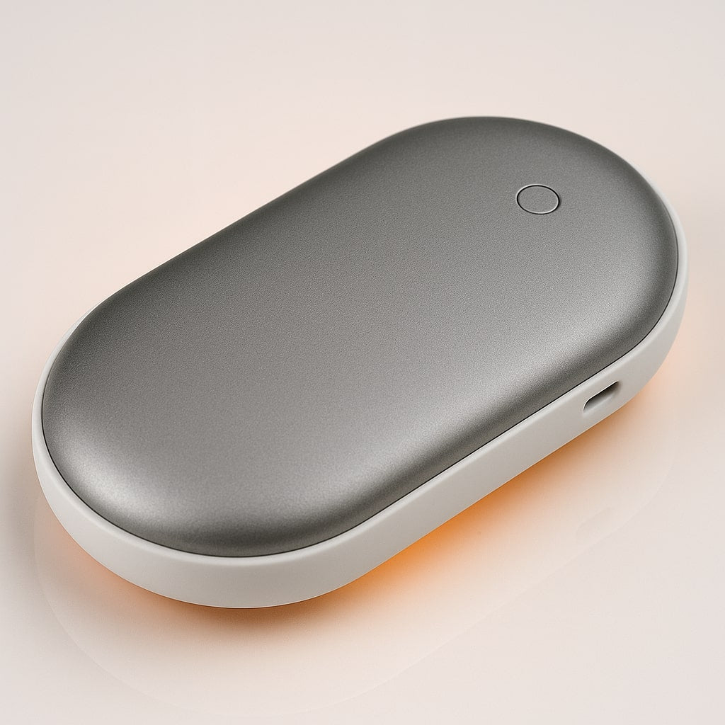 Elektrische Handwarmer met Powerbank Oplaadbaar USB 5200mAh Taschenwärmer Zilver Goud Roségoud Blauw | Sansoti
