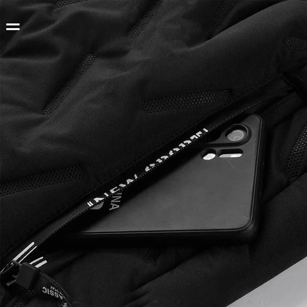 Beheizte Hose mit Fleece-Futter für den Winter, elektrisch und thermisch, Outdoorbekleidung, Unisex-Winterhose, Größe L-4XL, Schwarz | Sansoti