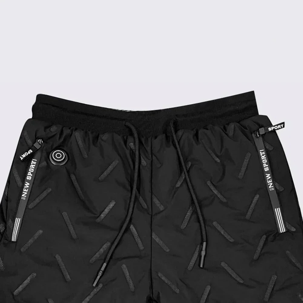 Beheizte Hose mit Fleece-Futter für den Winter, elektrisch und thermisch, Outdoorbekleidung, Unisex-Winterhose, Größe L-4XL, Schwarz | Sansoti