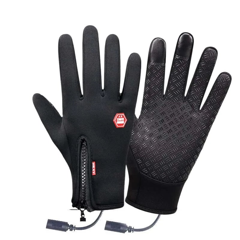 Heated Winter Gloves with Touchscreen Compatibility, Non-Slip Grip, Wrist Closure, USB Rechargeable, Smartphone Friendly | Sansoti