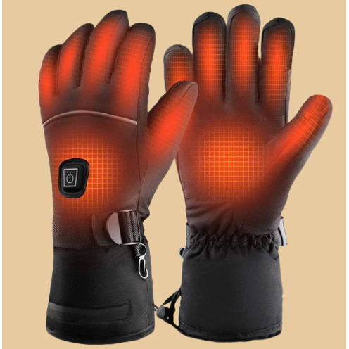 Gants chauffants rechargeables imperméables à écran tactile pour l’hiver et le ski, batterie de 8 heures, extra chauds | Sansoti