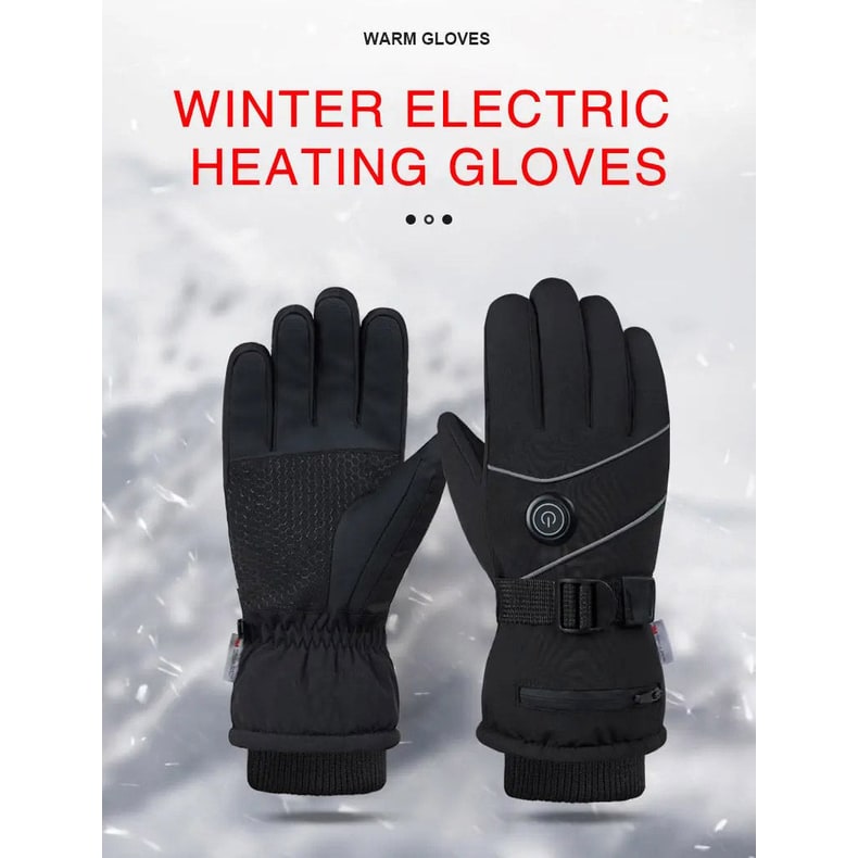 Heated Gloves Rechargeable USB Touchscreen 3 Heat Settings Windproof Winter Ski Outdoor Thermal | Sansoti