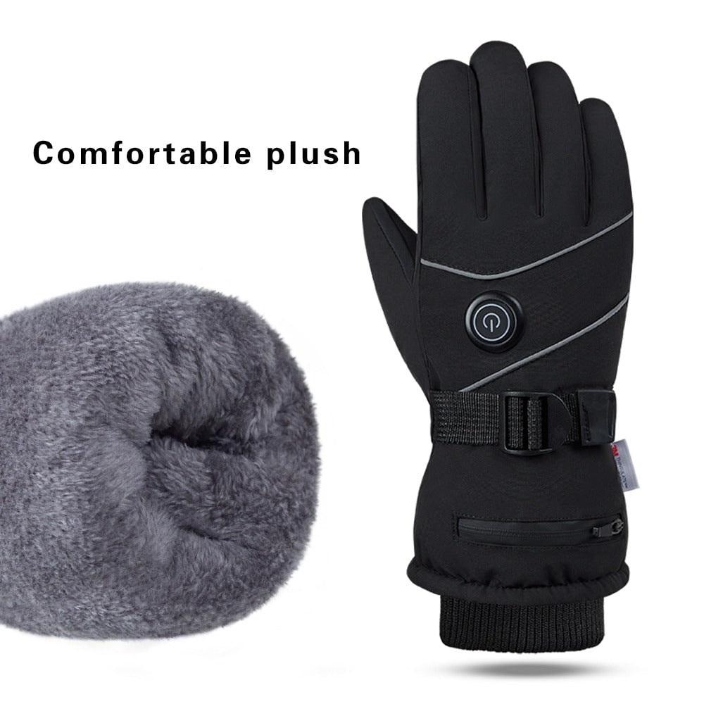Heated Gloves Rechargeable USB Touchscreen 3 Heat Settings Windproof Winter Ski Outdoor Thermal | Sansoti