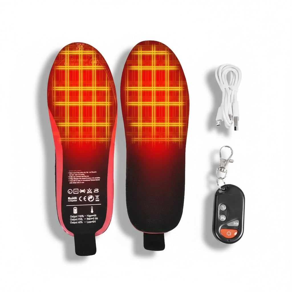 Heated Insoles with Wireless Control Arch Support Winter Warmth Comfort Shoes Thermal | Sansoti