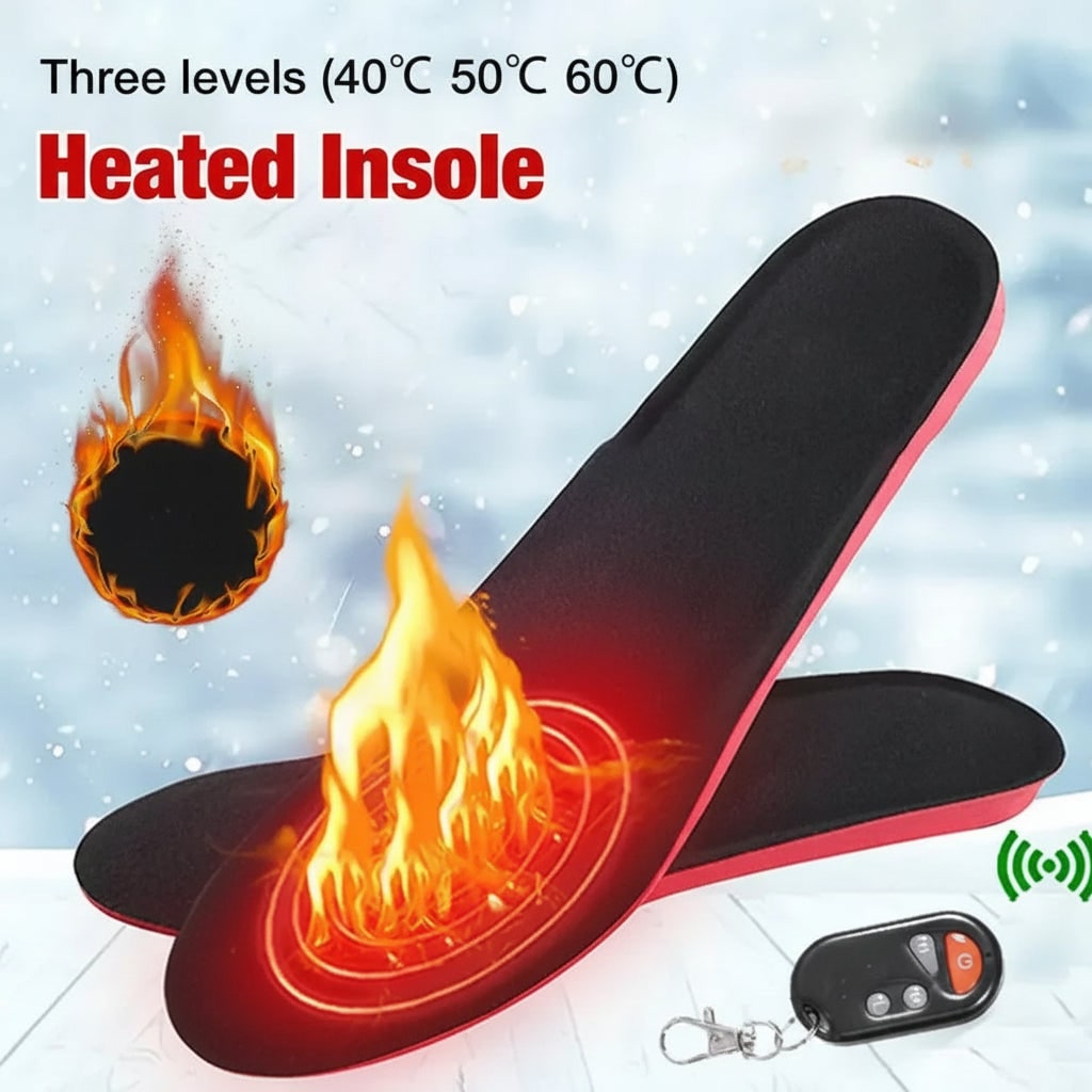Heated Insoles with Wireless Control Arch Support Winter Warmth Comfort Shoes Thermal | Sansoti