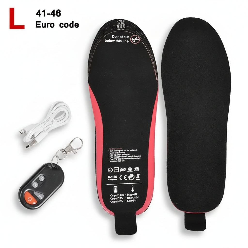 Heated Insoles with Wireless Control Arch Support Winter Warmth Comfort Shoes Thermal | Sansoti